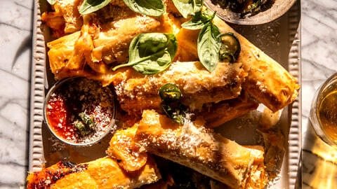 Hot Honey Mozzarella Sticks.
